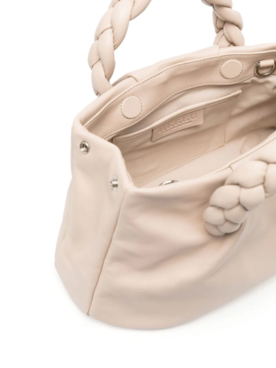 Shop Hereu Braid-detail Tote Bag In Nude