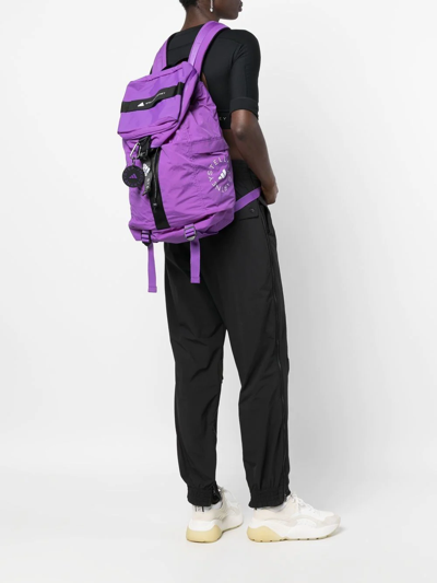 Shop Adidas By Stella Mccartney Recycled-nylon Backpack In Violett