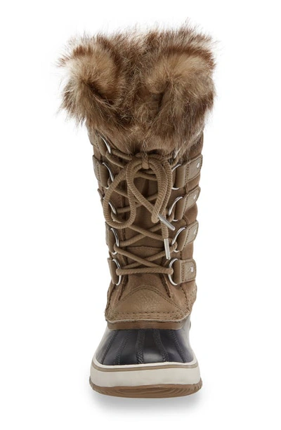 Shop Sorel Joan Of Arctic Faux Fur Waterproof Snow Boot In Khaki Ii