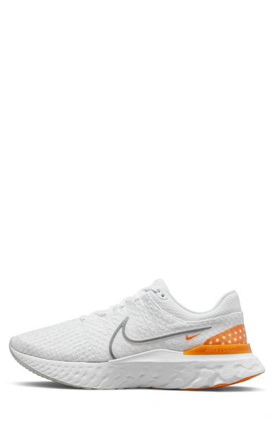 Shop Nike React Infinity Run Flyknit 3 Running Shoe In White/ Grey/ Kumquat/ Photon