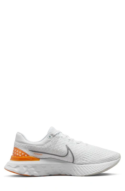Shop Nike React Infinity Run Flyknit 3 Running Shoe In White/ Grey/ Kumquat/ Photon