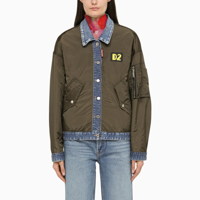 Shop Dsquared2 Camping Crew Jean Jacket In ["blue"/ "brown"]