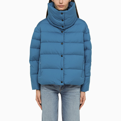 Shop Tatras Short Blue Puffer Jacket In Nylon