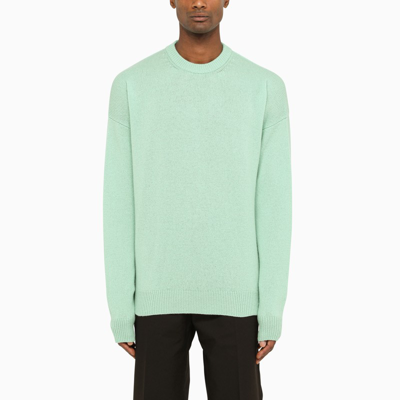 Shop Jil Sander | Mint Green Cashmere Crew Neck Sweater