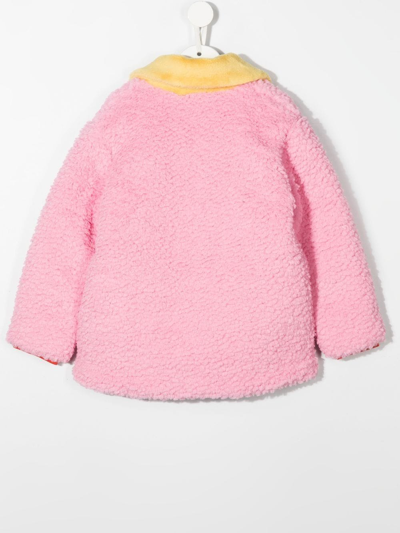 Marc Jacobs Colour-block Textured Coat In Pink