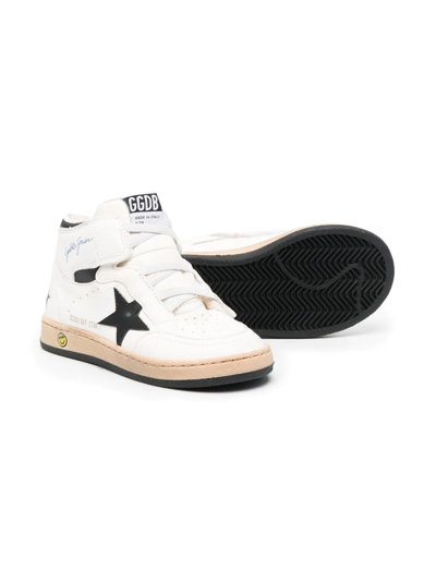 Shop Golden Goose Sky Star High-top Leather Sneakers In White