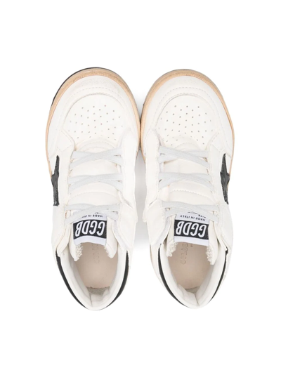 Golden Goose Sky Star High-top Leather Sneakers In White