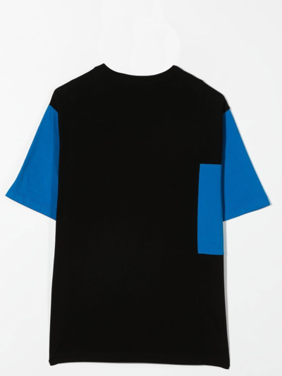 Shop Marni T-shirt With Print In Nero-bluette