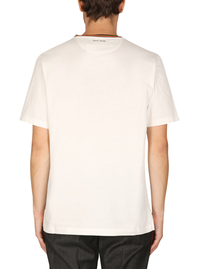 Shop Paul Smith Cotton T-shirt In Bianco