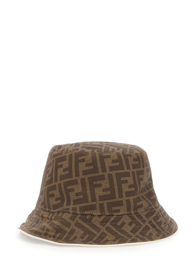 Shop Fendi Ff Motif Bucket Hat In Multicolor