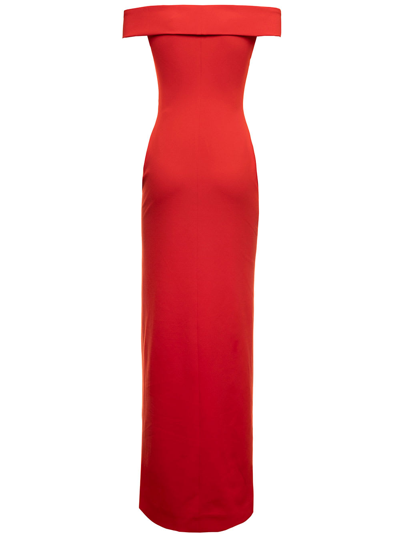 Shop Solace London Martina Maxi Dress In Red