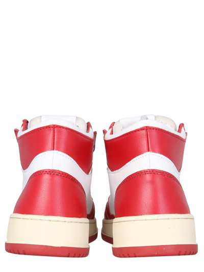 Shop Autry Medalist Mid Cut Sneakers In Rosso