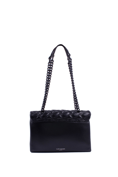 Shop Kurt Geiger Leather Shoulder Bag In Black