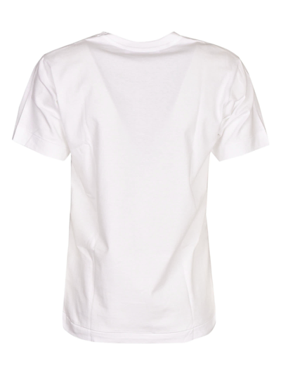 Shop Comme Des Garçons Play Round Neck T-shirt In White