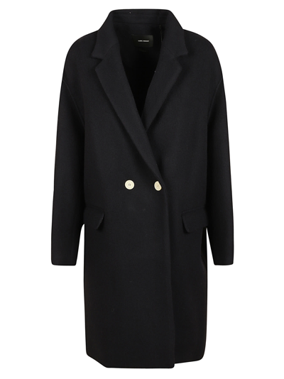 Shop Isabel Marant Efegozi Coat In Black Midnight
