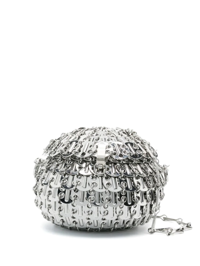 Shop Rabanne 1969 Party Ball Shoulder Bag In Silver