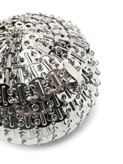Rabanne 1969 Party Ball Shoulder Bag In Silver