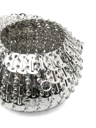 Rabanne 1969 Party Ball Shoulder Bag In Silver