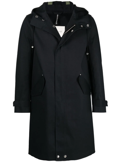 Shop Mackintosh Granish Hooded Raincoat In Black