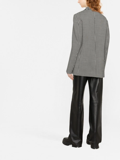 Marni Houndstooth Wool-blend Blazer In Black