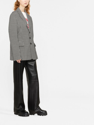 Marni Houndstooth Wool-blend Blazer In Black