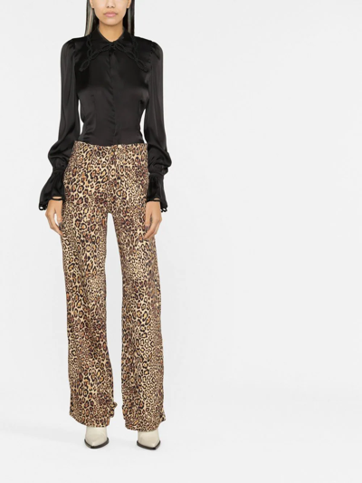 Shop Etro Leopard-print Cargo Trousers In Neutrals