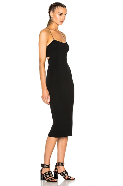 Alexander Wang T Alexanderwang.t Black Strappy Cami Tank Dress In Black