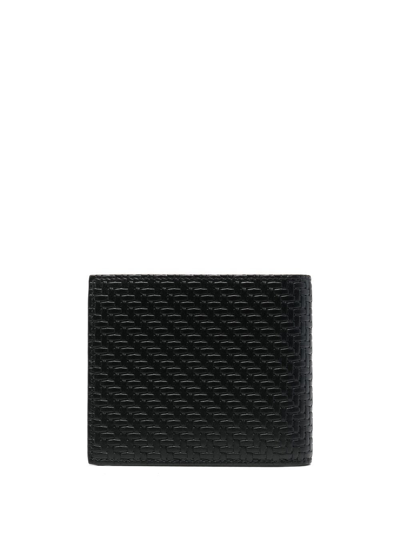 Givenchy Textured Leather Folding Wallet In Black