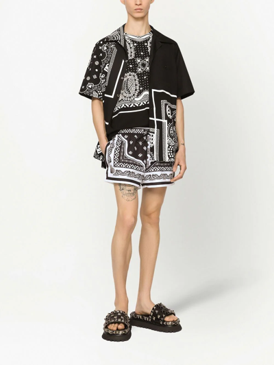 Shop Dolce & Gabbana Bandana-print Shirt In Black