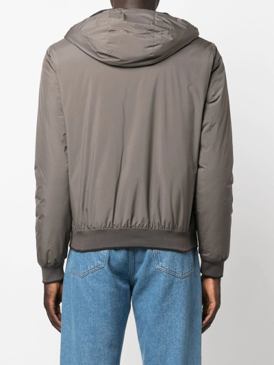 Moorer Oniro Hooded Padded Jacket In Grey