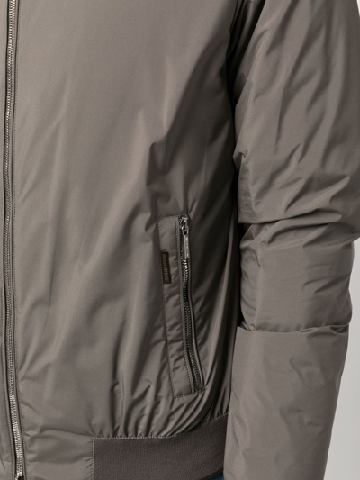 Moorer Oniro Hooded Padded Jacket In Grey