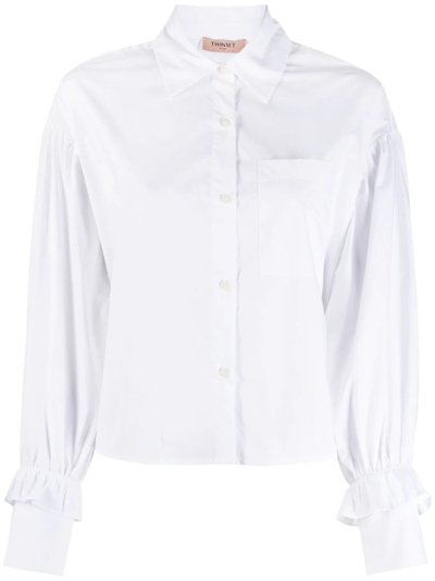 Shop Twinset Long-sleeve Shirt In White