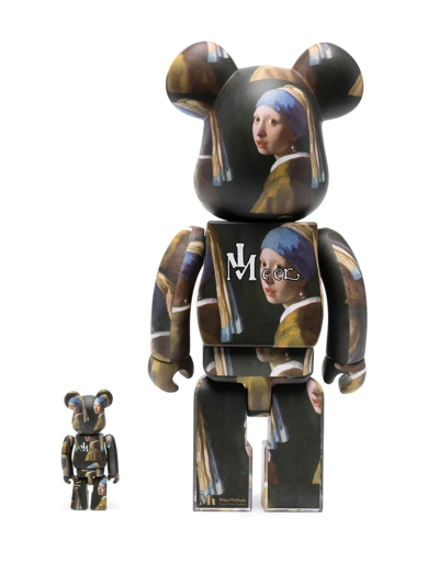 Shop Medicom Toy X Johannes Vermeer Girl Be@rbrick 100% And 400% Figure Set In Black