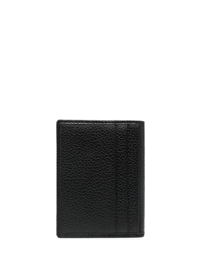 Vivienne Westwood Orb Plaque Grained Cardholder In Black