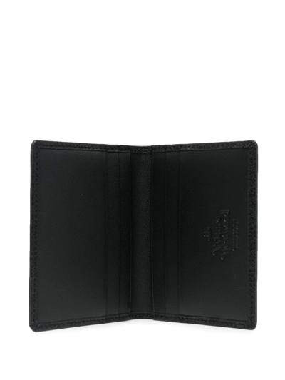 Vivienne Westwood Orb Plaque Grained Cardholder In Black