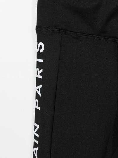 Shop Balmain Logo-print Leggings In Black
