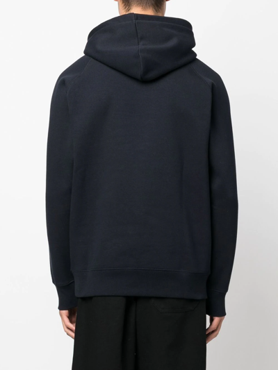 Carhartt Embroidered-logo Detail Hoodie In Blue