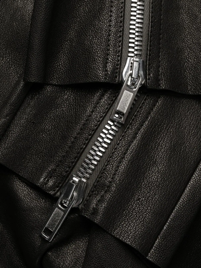 Shop Rick Owens Slim-cut Leather Trousers In Black