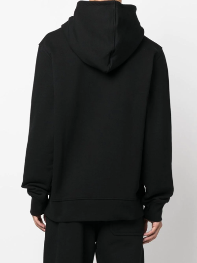 Shop Y-3 Logo-print Cotton Hoodie In Black