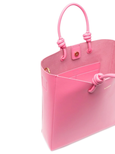 Shop Jil Sander Knot-detail Tote Bag In Pink