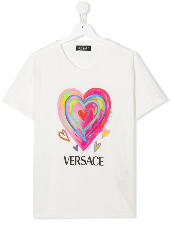 Versace Kids logo-print cotton T-shirt - White