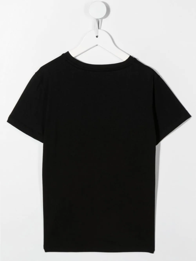 Shop Versace Gem-logo Short-sleeve T-shirt In Black