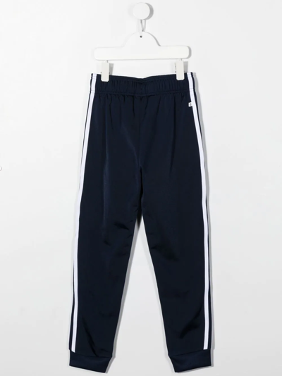Shop Adidas Originals Trefoil-logo Slip-on Track Pants In Blue