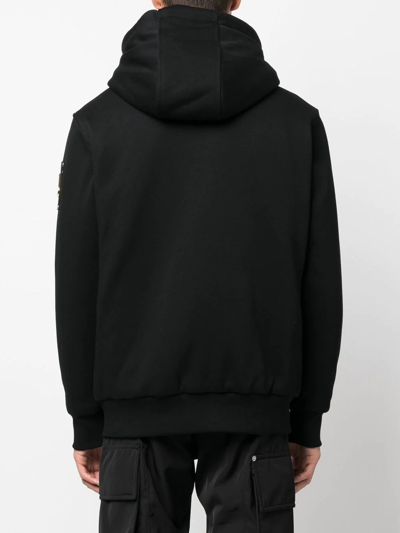 Moose Knuckles Linden Bunny Zip-up Hoodie In Black