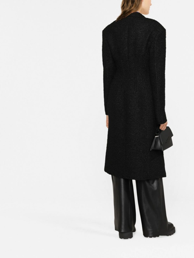 Shop Alyx Bouclé-effect Hardware-detail Coat In Black