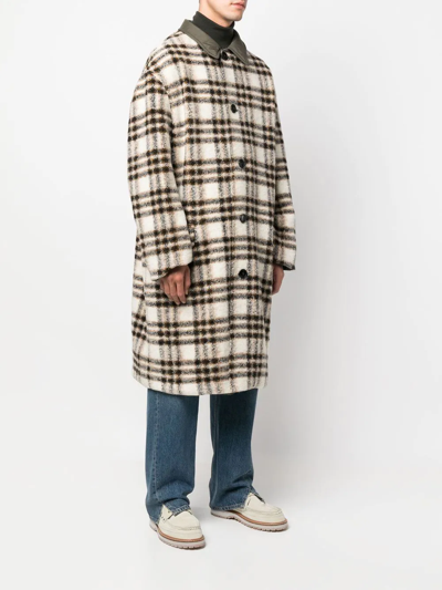 Shop Isabel Marant Check-pattern Single-breasted Coat In Neutrals