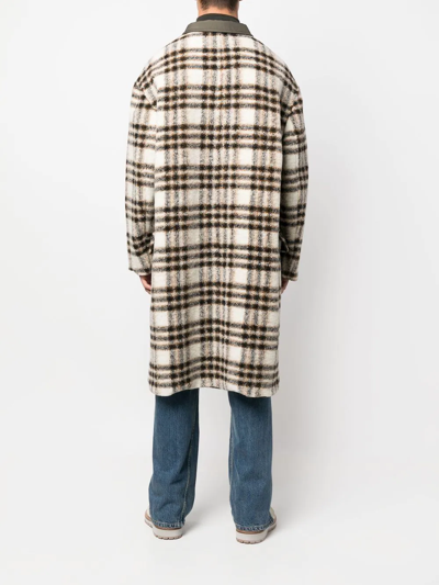 Shop Isabel Marant Check-pattern Single-breasted Coat In Neutrals