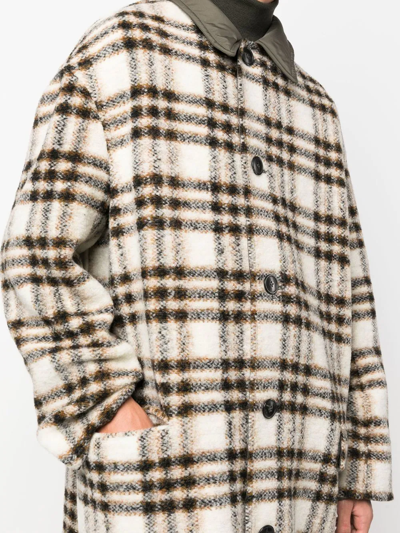 Shop Isabel Marant Check-pattern Single-breasted Coat In Neutrals