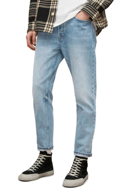 Shop Allsaints Jack Slim Fit Crop Jeans In Light Indigo
