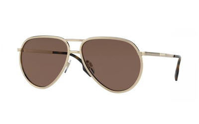 Shop Burberry Scott Dark Brown Pilot Mens Sunglasses Be3135 110973 59 In Brown / Dark / Gold